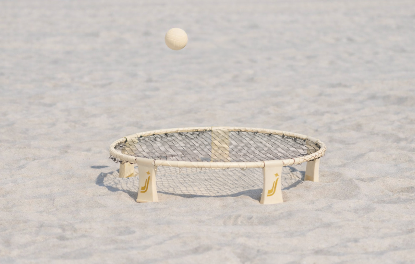 beżowy stylowy roundnet spikeball JITSA na plaży