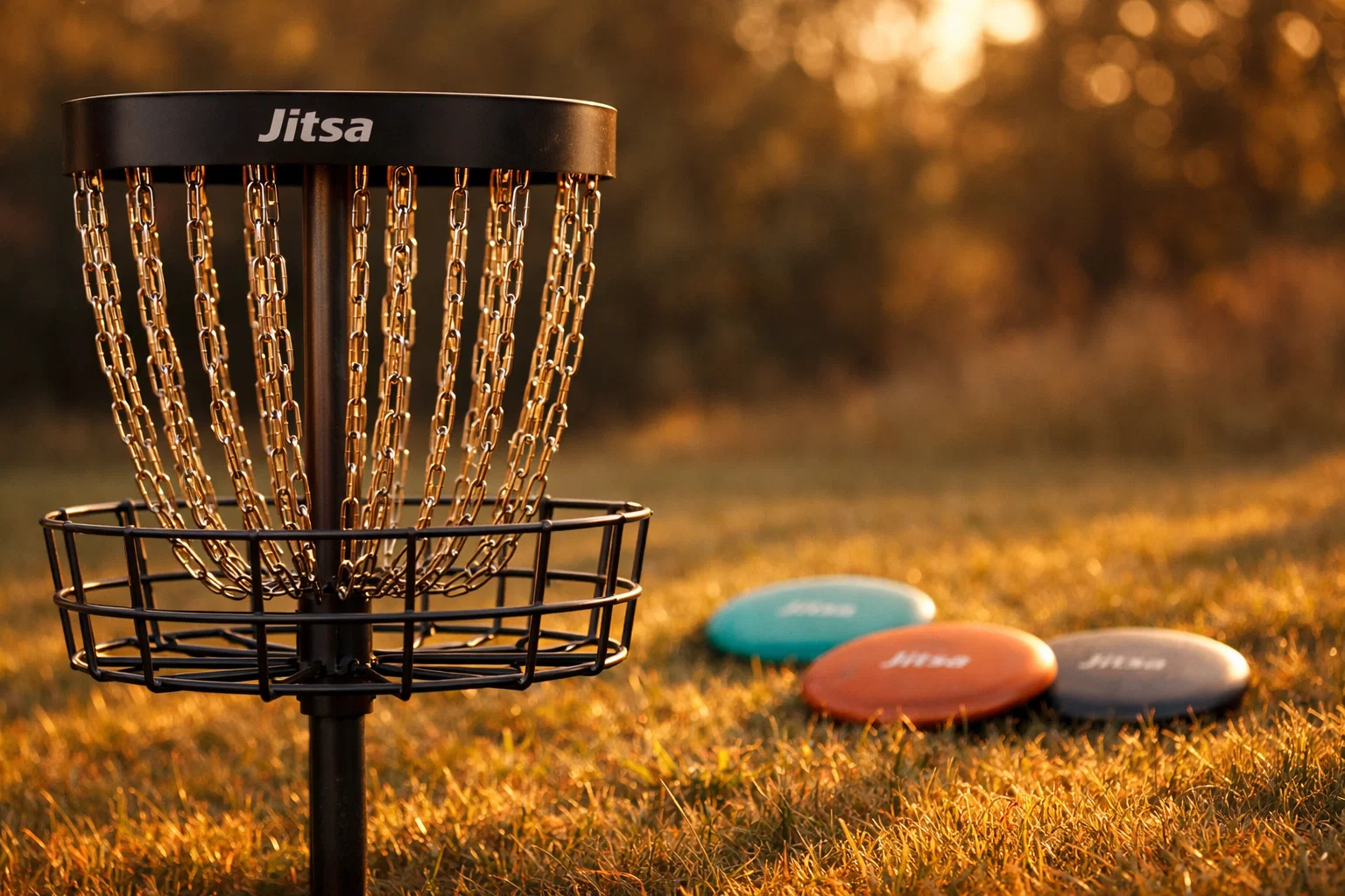 kosz i dyski do disc golf